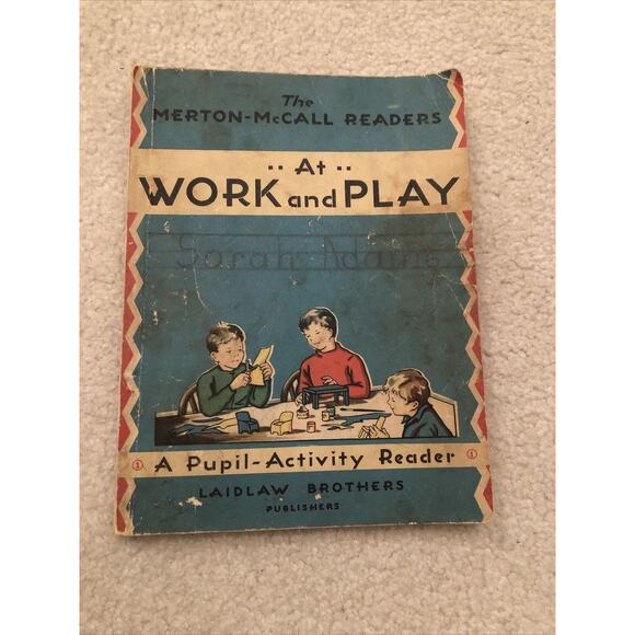 The Merton-McCall Reader At Work and Play Book Vintage 1937 Children's Stories - Picture 1 of 12